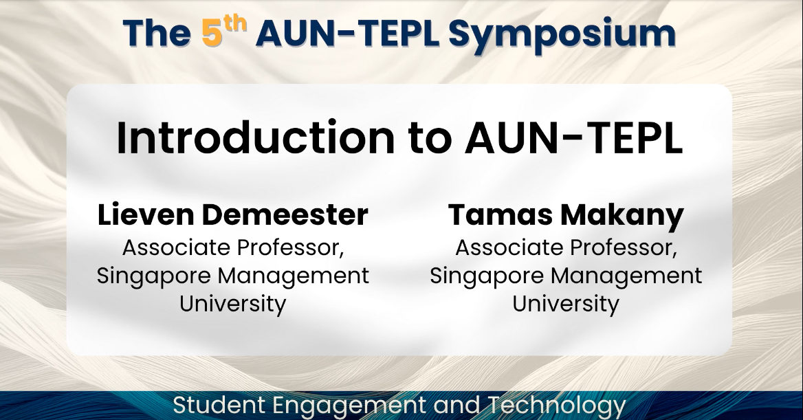 Introduction of AUN Chairman - Lieven Demeester & Tamas Makany